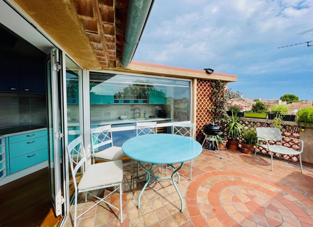 Appartement L'Atypique - T3 Grande Terrasse, Bbq Vue Et Cheminee à Avignon Extérieur photo